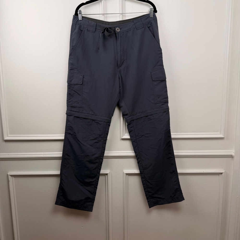 Pacific Trail Mens‎ 34x32 Convertible Hiking Cargo Pants Blue Gray Nylon Zip Off
